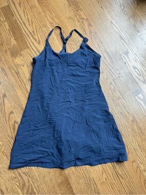 Outdoor Voices Navy Blue Racerback Athleti Dress with Shorts